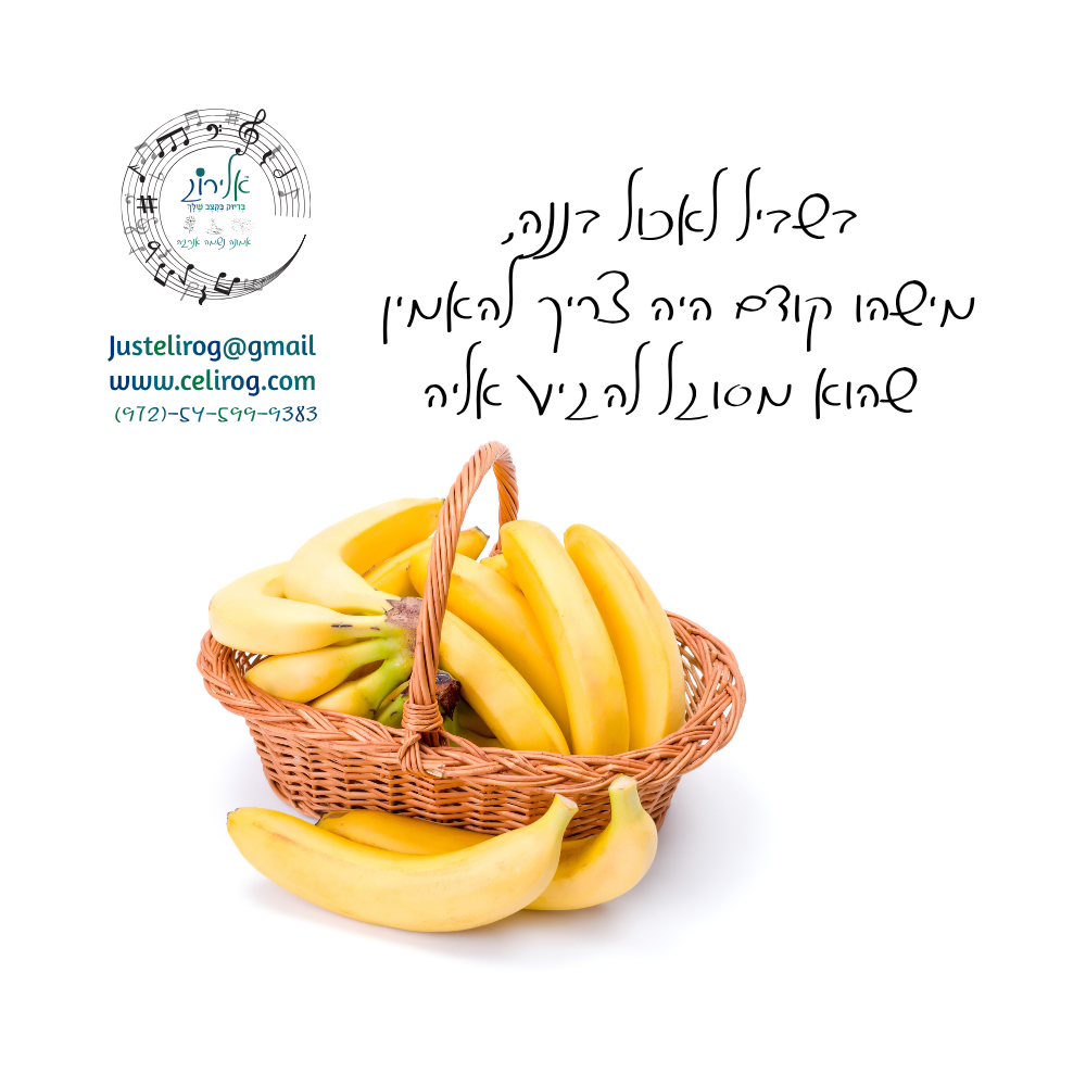 אשכול בננות על שיח גבוה מה מברכים על בננה אלירוג